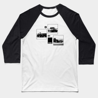 NISSAN SKYLINE GTS-R R31 Black 'N White Archive Baseball T-Shirt